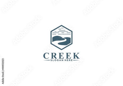 creak logo template, vector, icon in white background