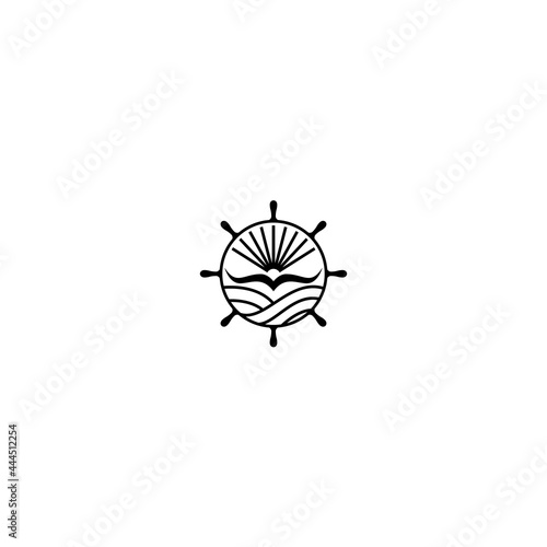 sea ship bibel logo design