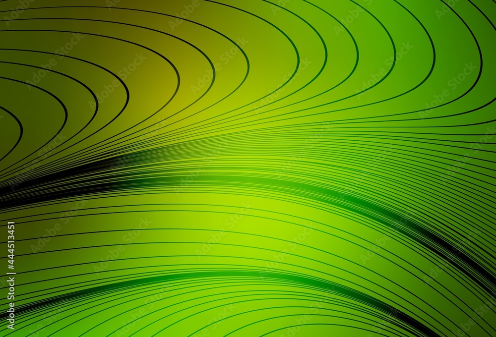 Obraz premium Light Green, Yellow vector backdrop with wry lines.