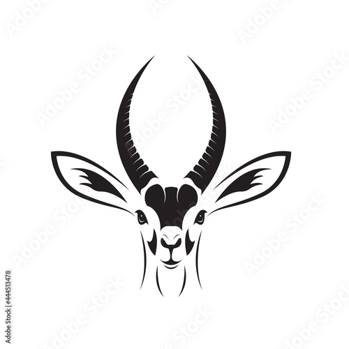 Vector of african gazelle head design on white background. Easy editable layered vector illustration. Wild Animals. Animal.