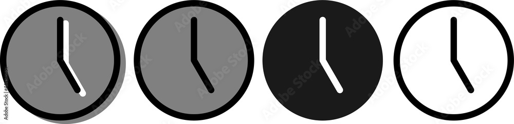clock alarm timer set vector illustration flat icon for website on a white background clock alarm timer set vector illustration flat icon for website on a white background