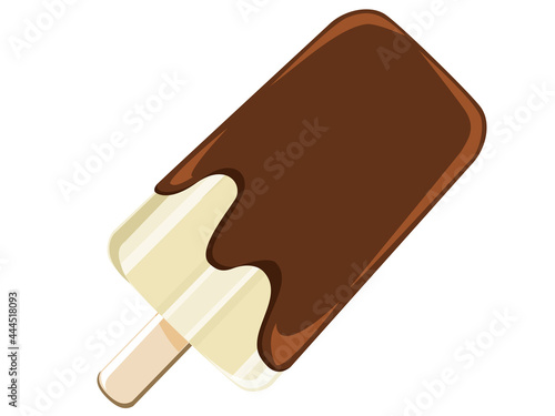 アイスキャンディー（チョコアイス）　夏の風物詩　アイコン　/イラスト素材
