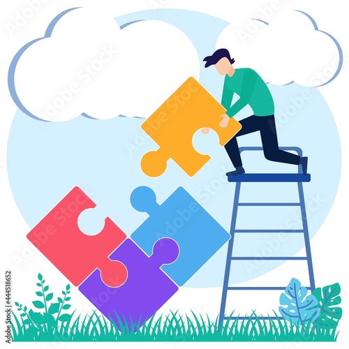 Illustration vector graphic cartoon character of project planning and business processes