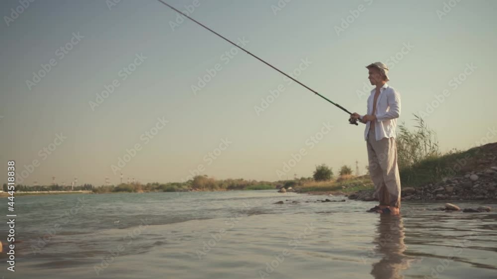 hobby, man, horizontal, relaxation, male, holding, fisherman, hand, nature, outdoors, vacation, water, lake, river, joy, one person, photograph, recreation, reel, skill, rotation, young man, Copy spac hobby, man, horizontal, relaxation, male, holding, fisherman, hand, nature, outdoors, vacation, water, lake, river, joy, one person, photograph, recreation, reel, skill, rotation, young man, Copy spac