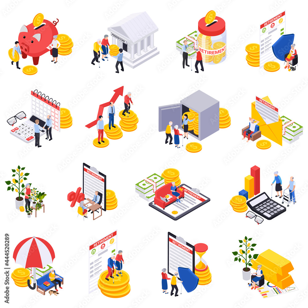 Retirement Plan Icons Collection