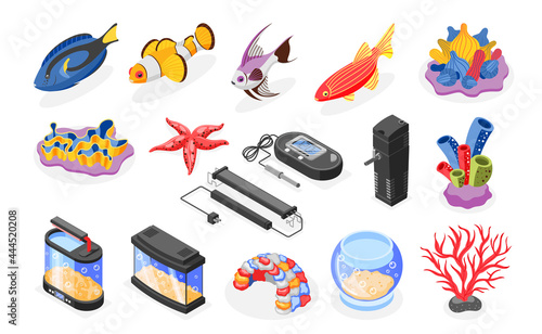 Aquarium Isometric Set