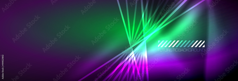 Neon dynamic beams vector abstract wallpaper background. Wallpaper background, design templates for business or technology presentations, internet posters or web brochure covers Neon dynamic beams vector abstract wallpaper background. Wallpaper background, design templates for business or technology presentations, internet posters or web brochure covers