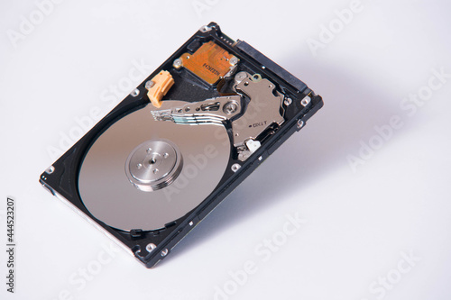 hard disk drive on white background