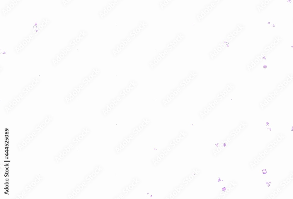 Light Purple vector background with triangles, circles.