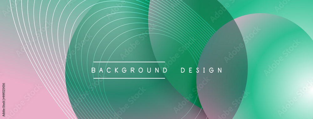 Gradient circles with shadows. Vector techno abstract background. Modern overlapping forms wallpaper background, design template Gradient circles with shadows. Vector techno abstract background. Modern overlapping forms wallpaper background, design template