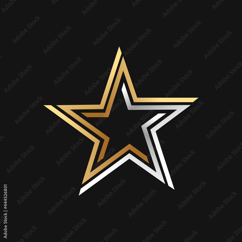 Obraz premium Abstract Star Logo icon Design Vector template. Simple and Elegant Star Logo design concept. Star Logo icon vector design template for business, branding, company, website, symbol, corporate, logo.