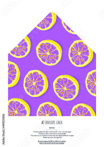 A7 Envelope Liner Template	
