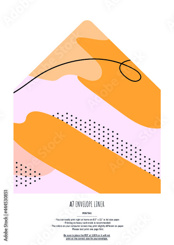 A7 Envelope Liner Template	
