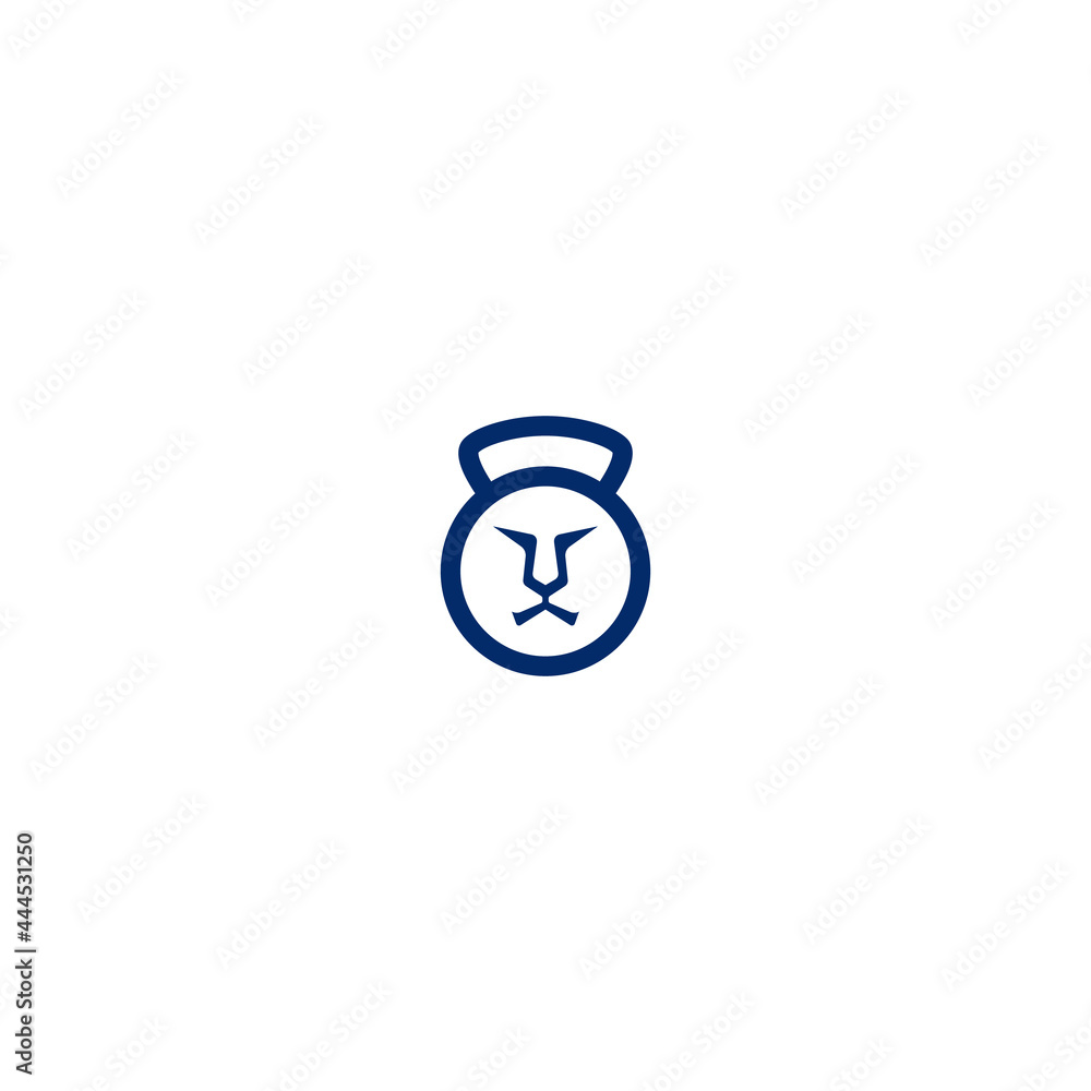 lion fitness dumble logo design lion fitness dumble logo design
