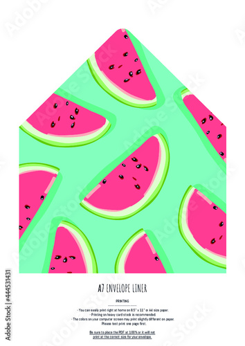 A7 Envelope Liner Template	
