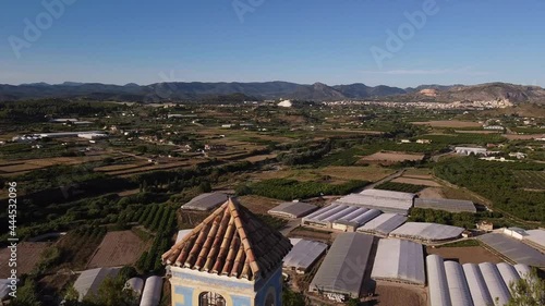 video aereo sobre antigua iglesia en la virgen De la Peña, Canara photo