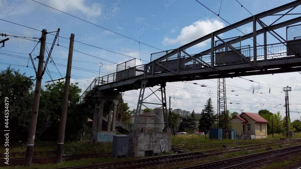 Train movement through the railway station. Train movement through the railway station.