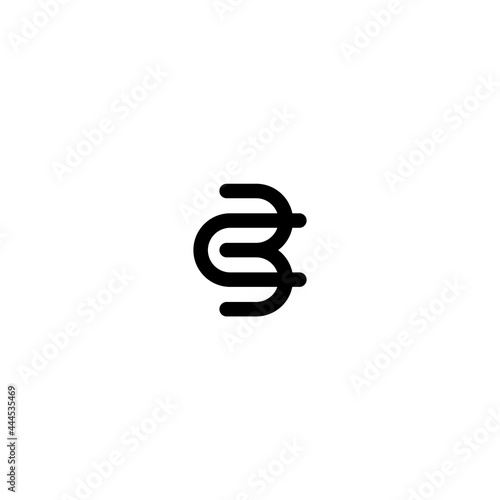 modern minimalist c b logo design 