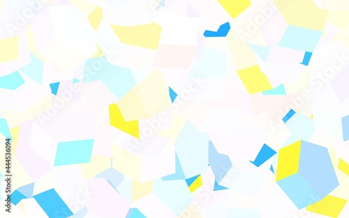 Light Blue, Yellow vector pattern with colorful hexagons.