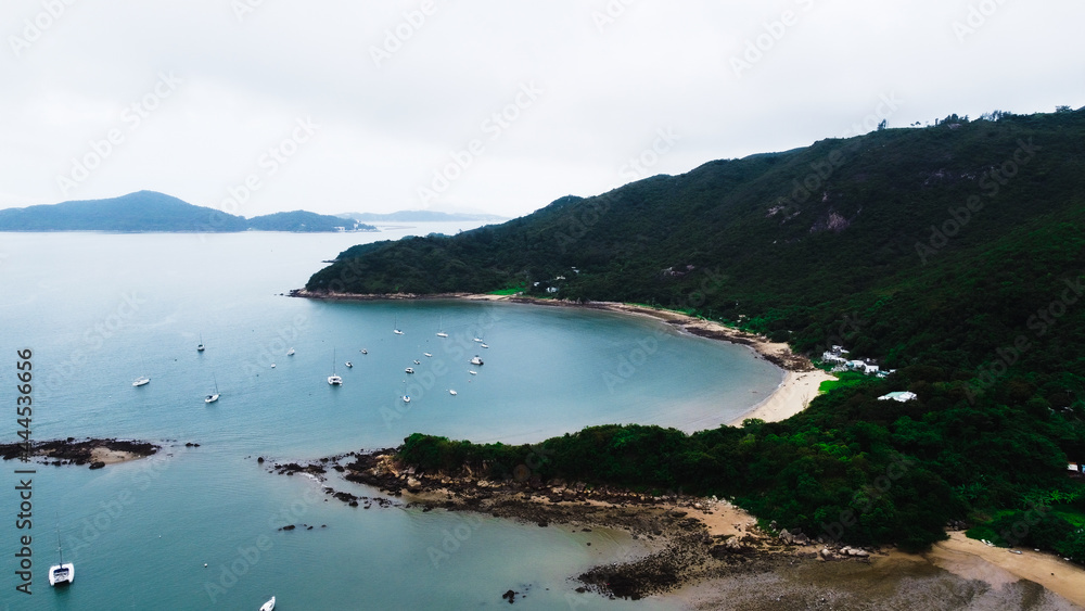 Dynamic coast of Discovery Bay, Hong Kong