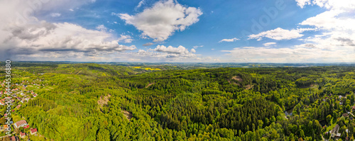 Panorama. Forest near Prague. Teptin, Kamenice.