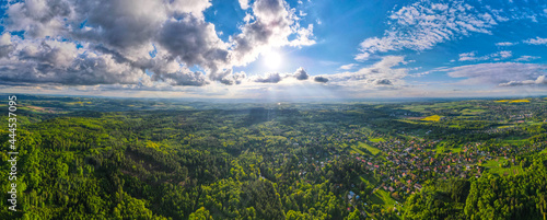 Panorama. Forest near Prague. Teptin  Kamenice.