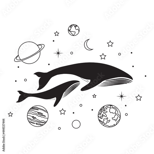 abstract humpback whales 