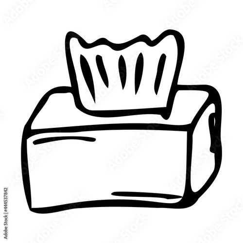 Napkin box icon. Paper napkins