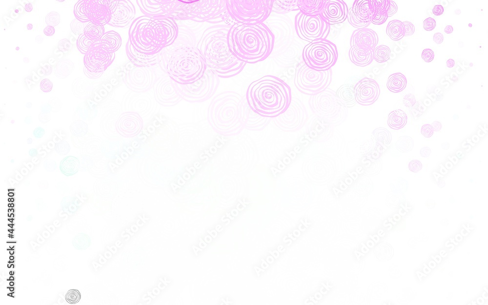Light Pink, Green vector natural backdrop with roses. Light Pink, Green vector natural backdrop with roses.