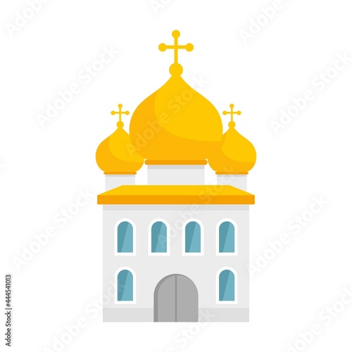 Orthodox church icon flat isolated vector