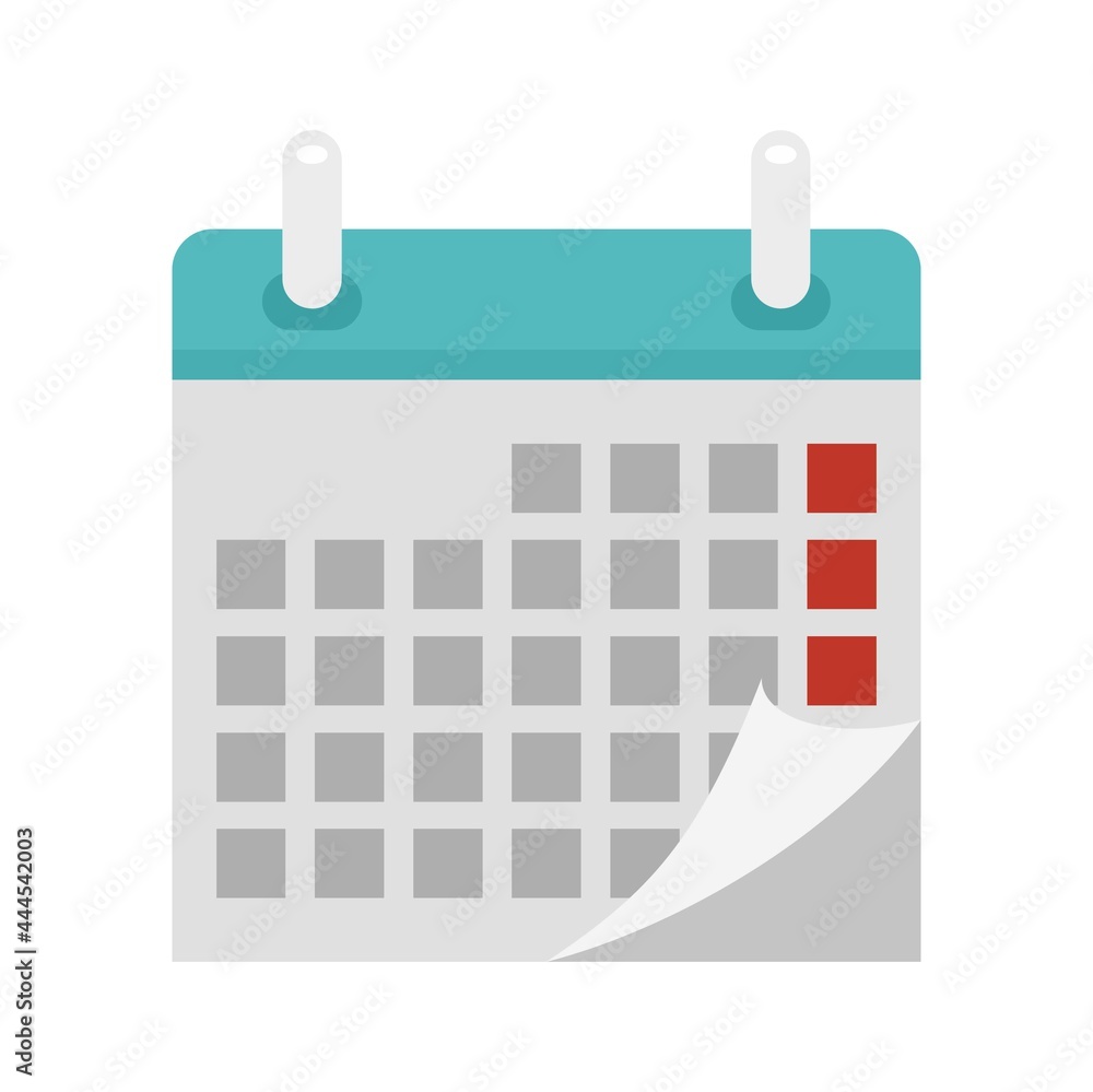 Home calendar icon flat isolated vector