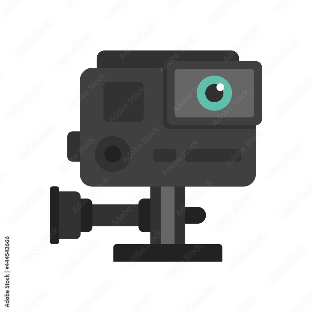 Hand action camera icon flat isolated vector Hand action camera icon flat isolated vector