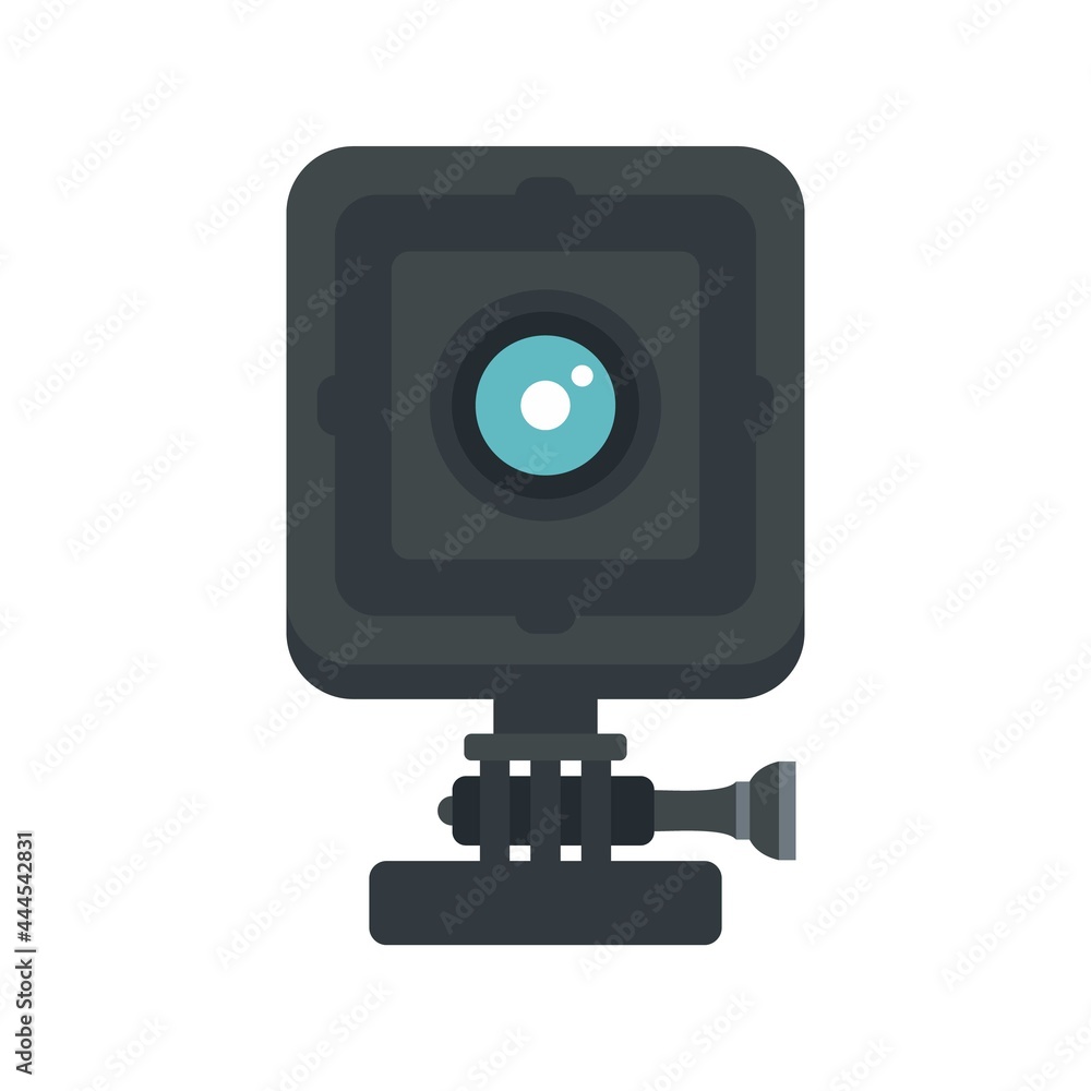 Bike action camera icon flat isolated vector