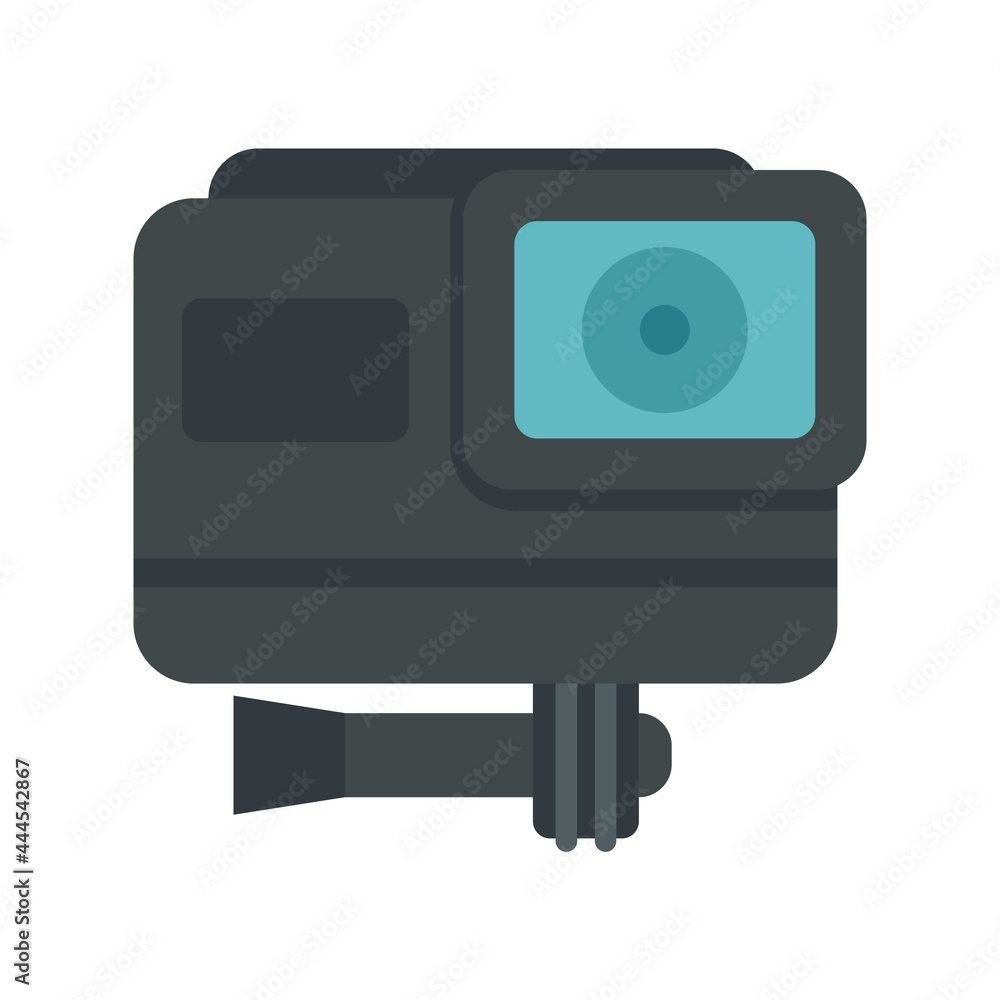 Cinema action camera icon flat isolated vector Cinema action camera icon flat isolated vector