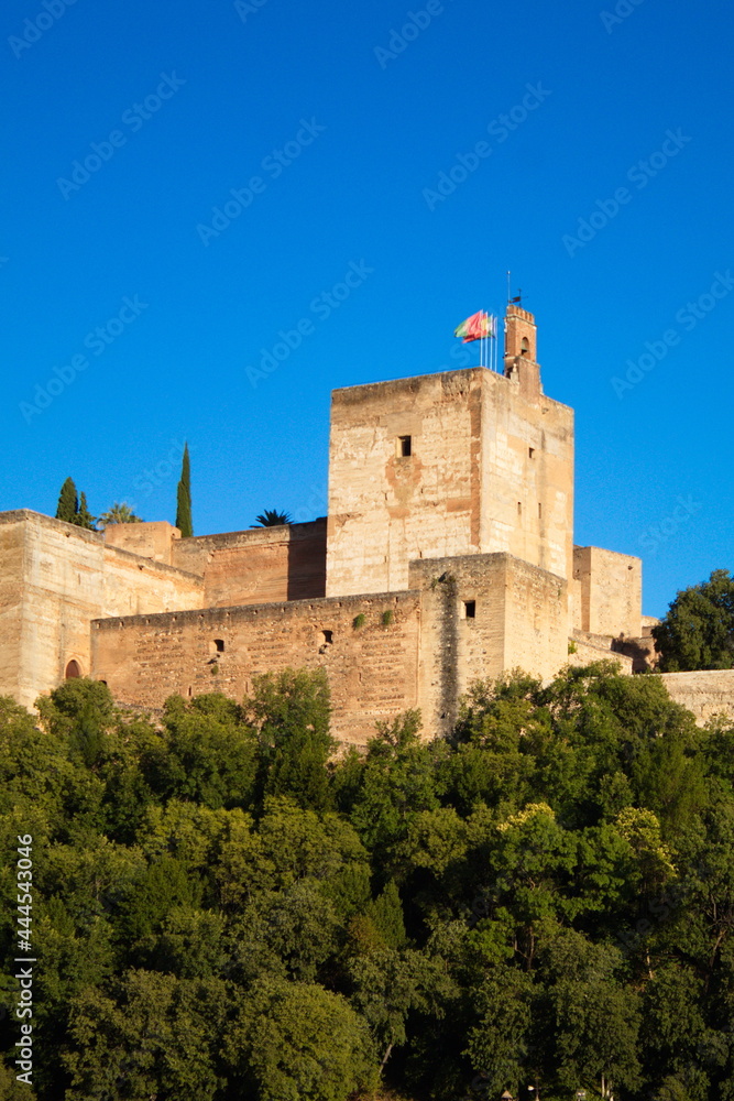 Spectacular views of the Alhambra in Granada, a medieval Muslim fortress