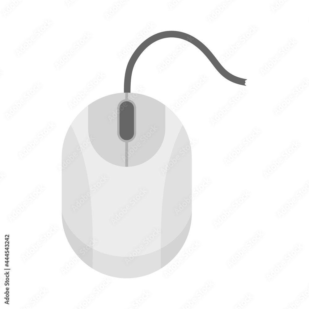 Broken computer mouse icon flat isolated vector Broken computer mouse icon flat isolated vector
