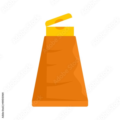 Used creme tube icon flat isolated vector