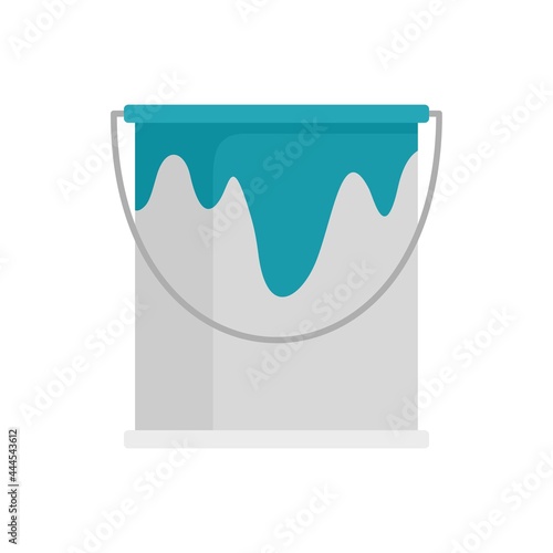 Paint bucket icon flat isolated vector