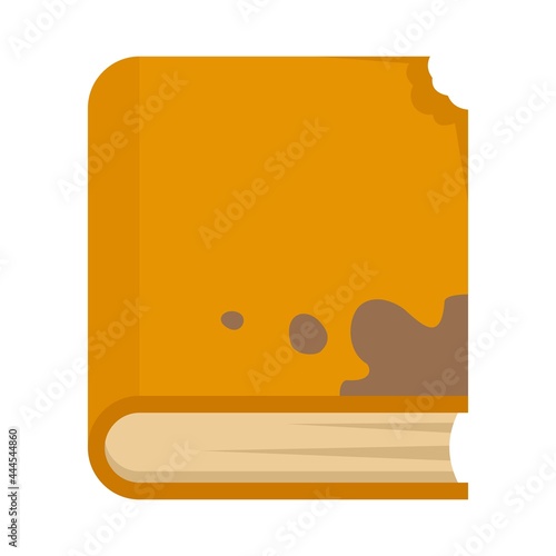 Garbage book icon flat isolated vector