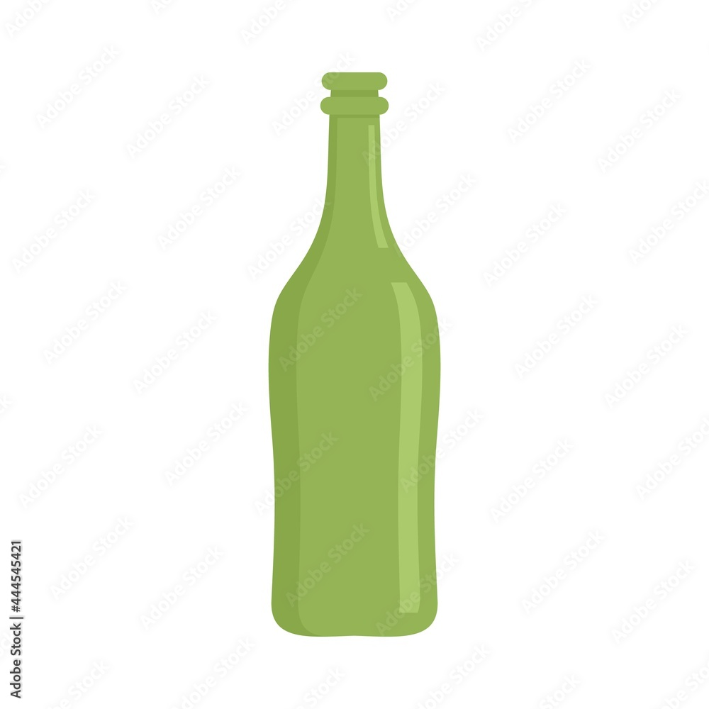 Glass bottle icon flat isolated vector Glass bottle icon flat isolated vector