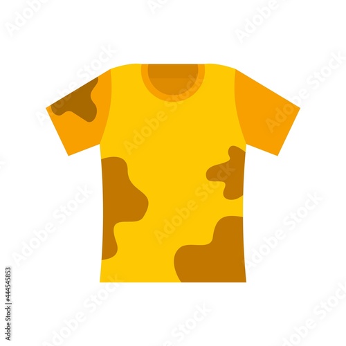 Used kid tshirt icon flat isolated vector