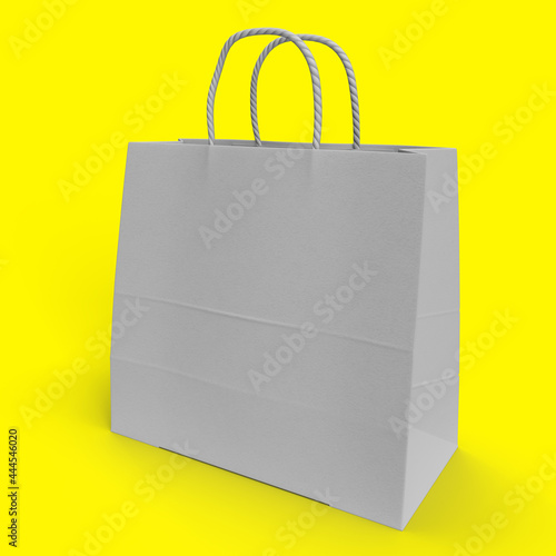 3d rendering of an empty shopping bag