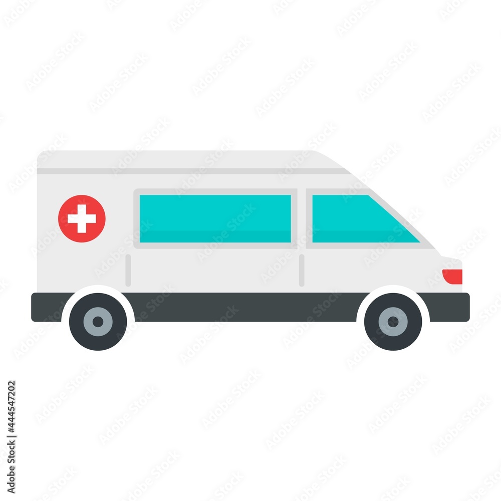 Urgent ambulance icon flat isolated vector Urgent ambulance icon flat isolated vector
