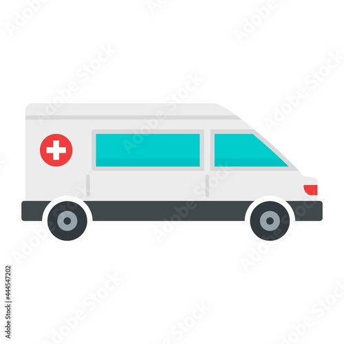 Urgent ambulance icon flat isolated vector