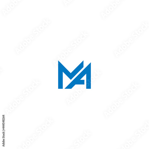 modern ma letter logo design