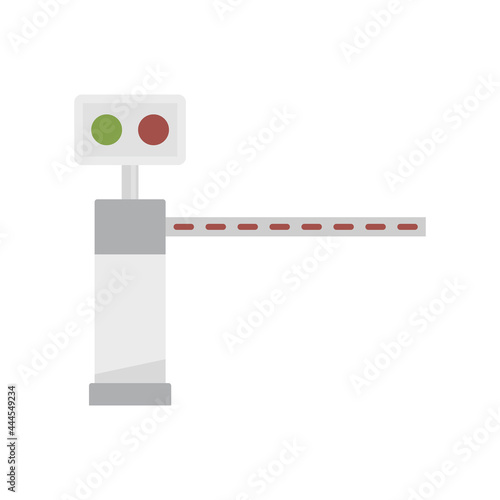 Traffic lights toll road icon flat isolated vector