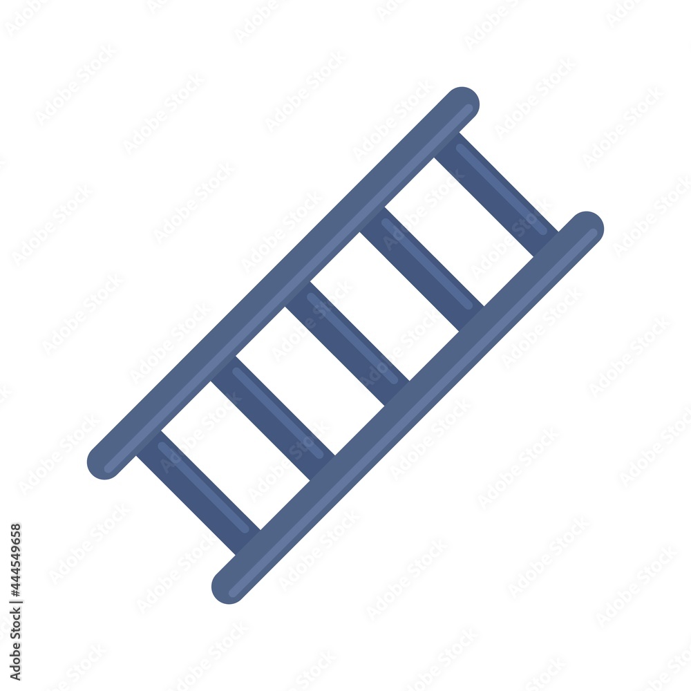 Metal ladder icon flat isolated vector Metal ladder icon flat isolated vector