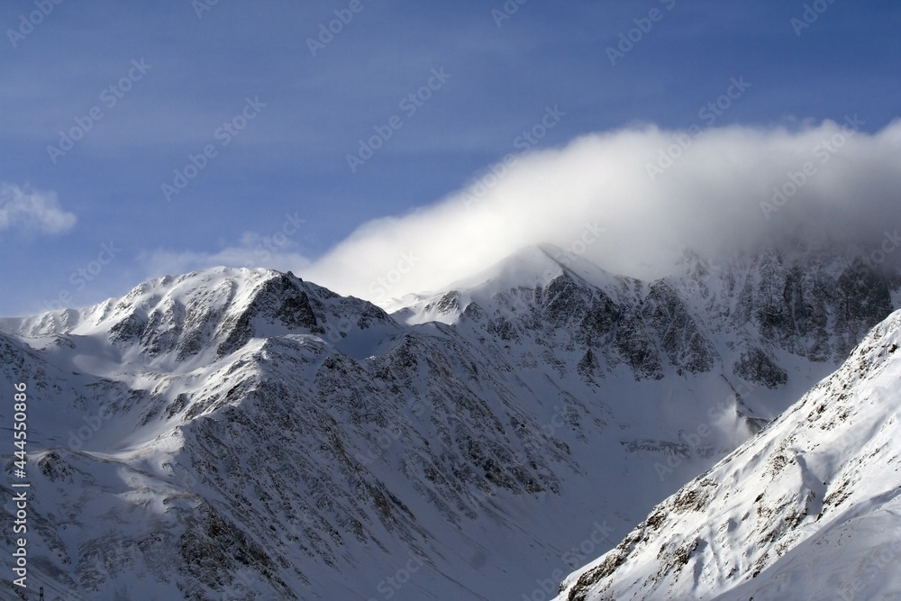 Caucasus, Ossetia. Kurtat gorge. The upper reaches of the valley. Caucasus, Ossetia. Kurtat gorge. The upper reaches of the valley.