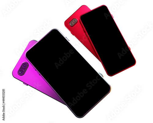Isolated smartphones in bri...