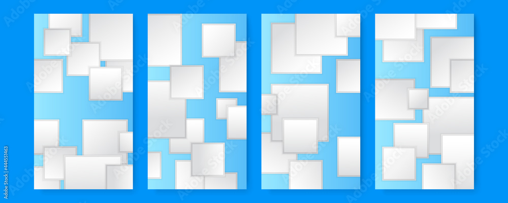 Modern blue and white square contrast abstract presentation background. Story social media template for presentation design, banner, brochure, and business card Modern blue and white square contrast abstract presentation background. Story social media template for presentation design, banner, brochure, and business card